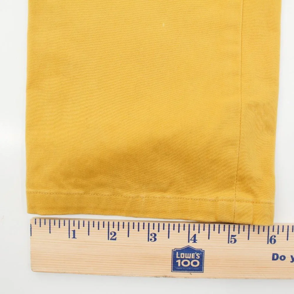 Tibi Turmeric Yellow Slim Chino Pants Cotton Stretch Tab Waist Trousers SZ 4 SM - Picture 10 of 10